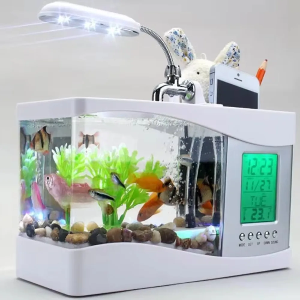 Acquario Mini acquario con pom - Aquarium Light recensione e prezzo