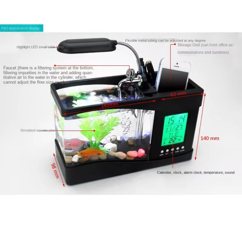 Acquario Mini acquario con pom - Aquarium Light recensione e prezzo